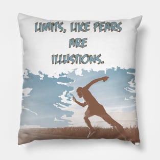 Running, Fitness Marathon No Fear Quote Pillow