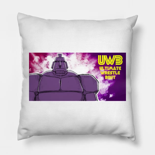 Ultimate Wrestle Bout Golemite Promo Pillow by sketchbooksage