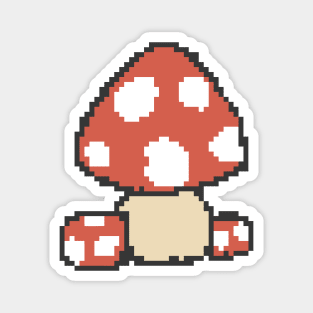 Gaming Pixel Art Mushroom Gamer Magnet