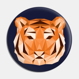 Geometric Low Poly Tiger Face Pin