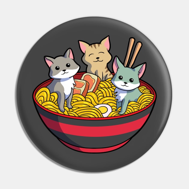 Ramen Cat Kawaii Anime Neko Otaku Cats Japanese Noodles Pin by Blink_Imprints10