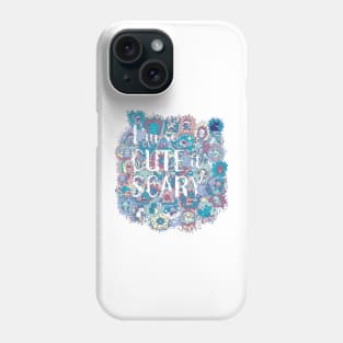 Monstrers doodle style pattern, sticker pack and DTG print products Phone Case