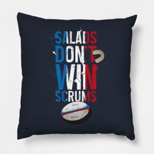 funny rugby, salads don't win scrums Pillow