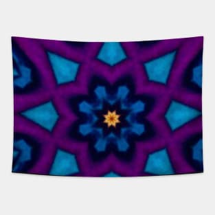 Purplebluegold Starflower Tapestry