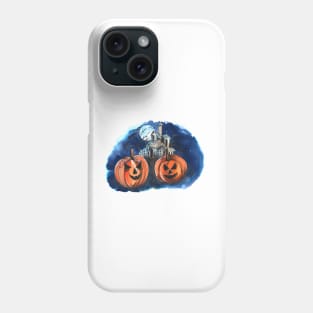 Halloween Night Pumpkin watercolor Phone Case