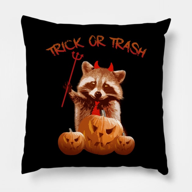 trick-or-trash Pillow by Junalben Mamaril