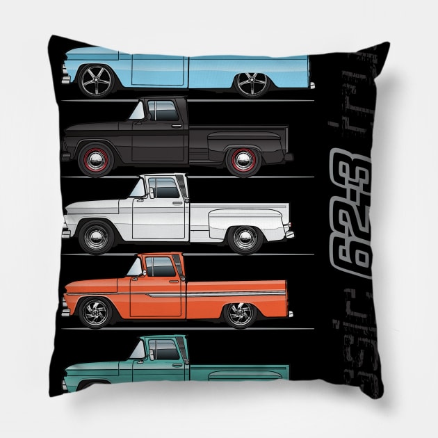 1962-63 classic chevy trucks Pillow by JRCustoms44