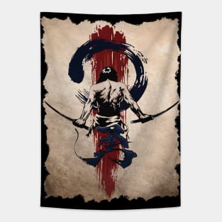 Japanese Samurai Warrior Retro Vintage Japan Bushido Tapestry