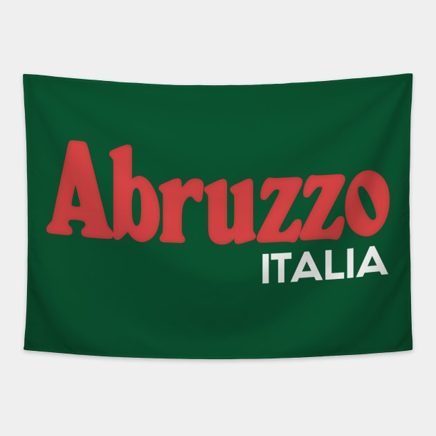 Abruzzo // Italia Typography Region Design Tapestry by DankFutura