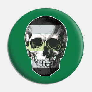 Agender Skull Pin