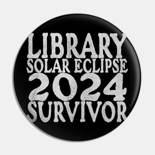 Funny Librarian Solar Eclipse 2024 Shirt, Trendy Public Library Program Bookish Y2k Pin