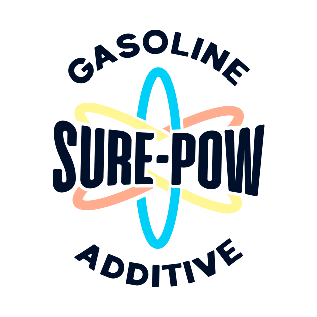 Sure-Pow Gasoline Additive (Logo Only - White) by jepegdesign