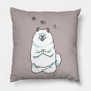 Namaste Samoyed Pillow