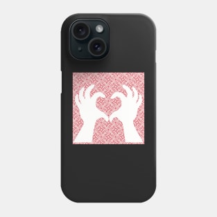 Hands making the sign of love, a heart Phone Case