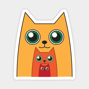 THREE CATS Magnet