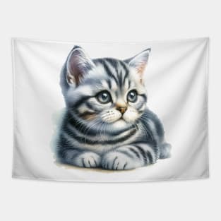 American Shorthair Watercolor Kitten - Cute Kitties Tapestry