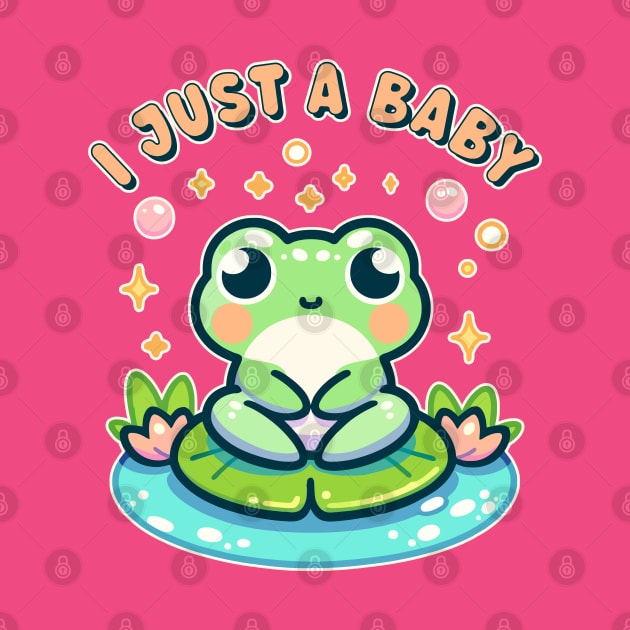 I Just A Baby Cute Kawaii Frog Toddler New Baby by Cuteness Klub