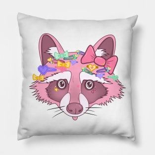 Pastel Decora Raccoon Pillow