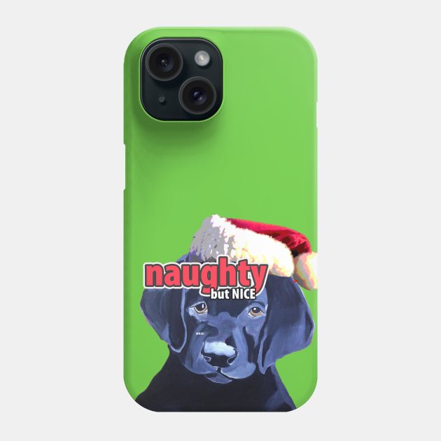 Labrador Retriever Christmas Phone Case by Lil' Angel Pet Portraits