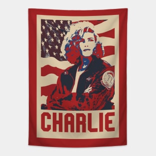 Charlie Top Gun Pop Art Style Tapestry