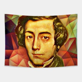 Alexis de Tocqueville Snow Portrait | Alexis de Tocqueville Artwork 15 Tapestry