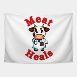 Meat heals cow doctor Tapestry