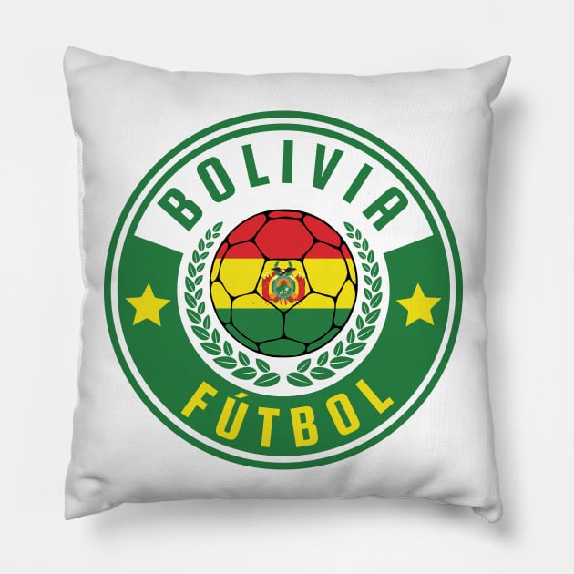 Bolivia Football Pillow by footballomatic