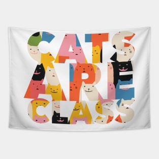 Cats Are Class cat lovers design. Perfect gift for cat owners Tapestry