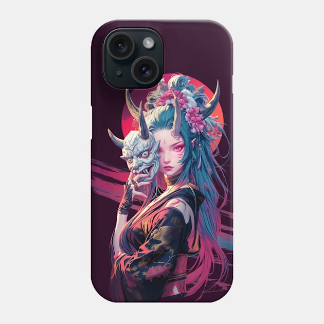 Oni Demon Girl Phone Case by DarkSideRunners