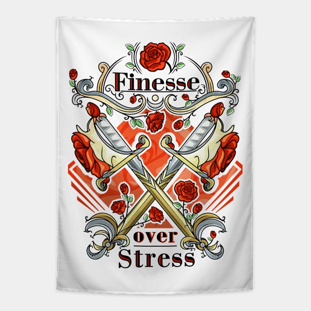 Finesse over stress Tapestry by FallingStar