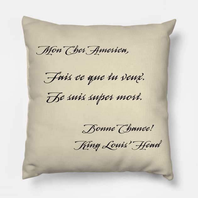 King Louis Head (French) Pillow by Smidge_Crab