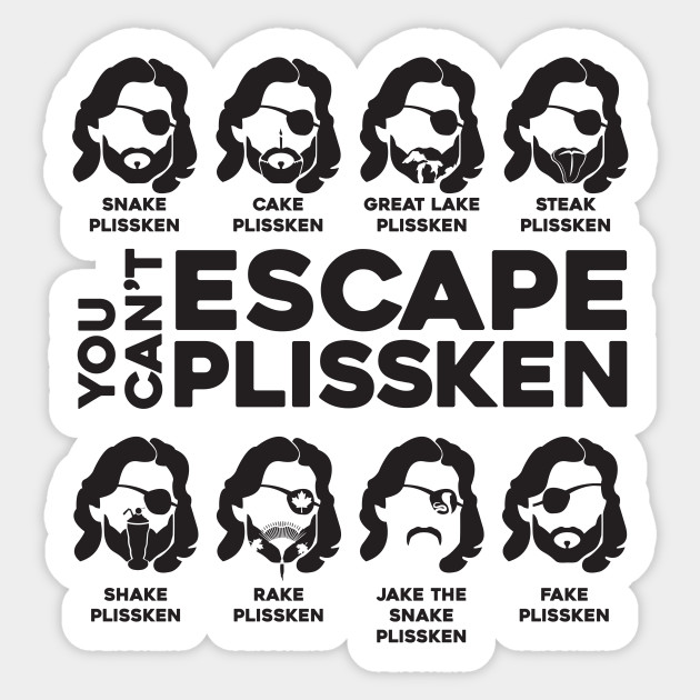 You Can T Escape Plissken Snake Plissken Sticker Teepublic Au