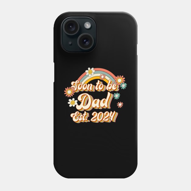 Soon To Be Dad Est. 2024 Family 60s 70s Hippie Costume Phone Case by Rene	Malitzki1a