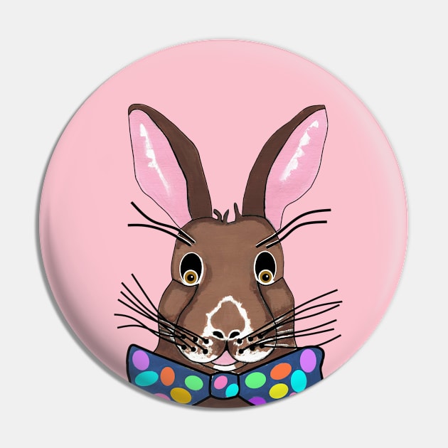 Chocolate Easter Bunny Pin by SartorisArt1