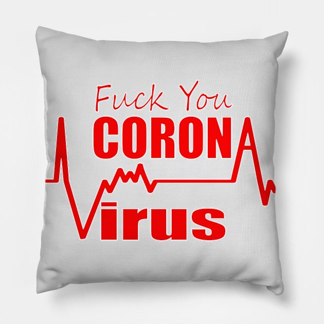 Corona Virus sars covid 19 Pillow by Kingluigi