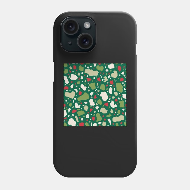 Terrazzo Ready for Christmas Phone Case by latheandquill