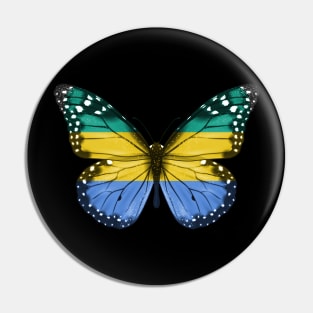 Gabonese Flag  Butterfly - Gift for Gabonese From Gabon Pin