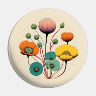 Abstract Botanical Eleven Pin