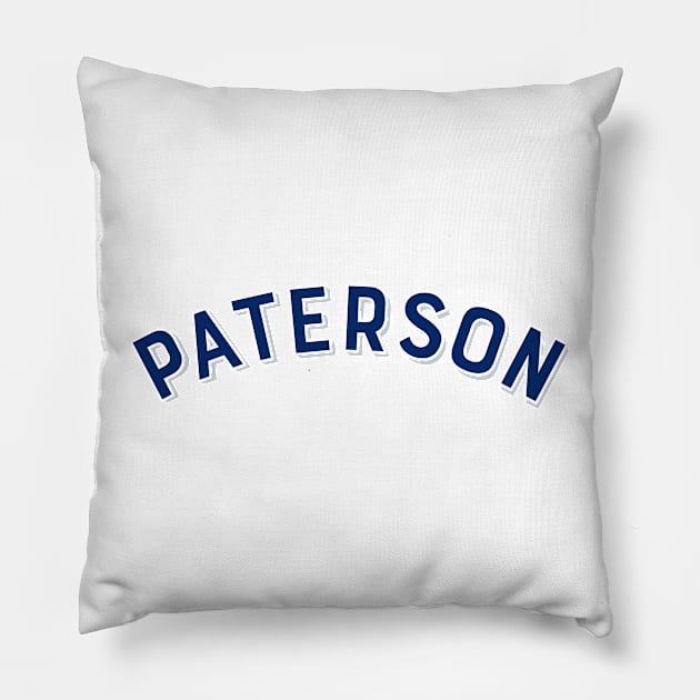 Paterson New Jersey Vintage Arch Letters Pillow by Hashtagified