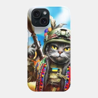 Ukrainian cat grenade launcher Phone Case