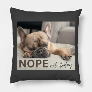 Nope Not Today - Cute Dog Design Pillow