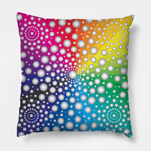 Circles Mandala 6 Pillow by B&K