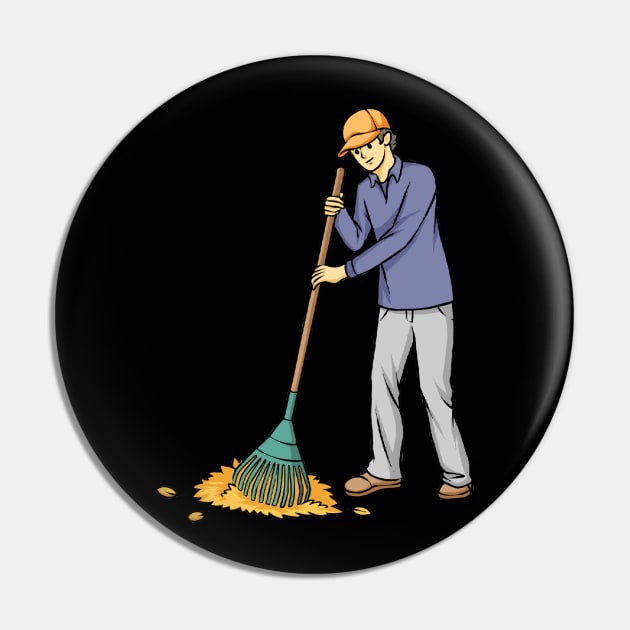 Raking Leaves Autumn Gardening Pin by fromherotozero