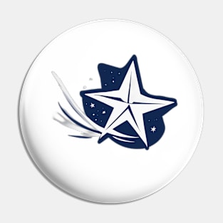Shooting Star Navy Shadow Silhouette Anime Style Collection No. 443 Pin