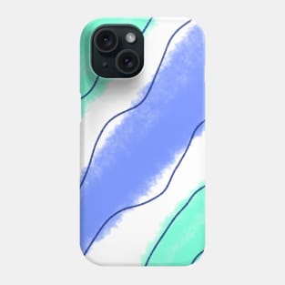 Purple green watercolor abstract art Phone Case