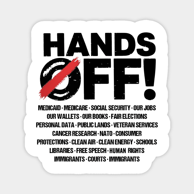 Hands Off America – Anti-Trump Resistance Message Magnet by ArtistTee ⭐⭐⭐⭐⭐