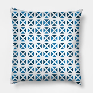 Rounded Triangle Pattern (Blue) Pillow