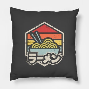 Retro Badge Ramen Pillow