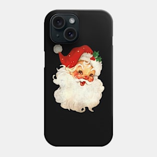 Vintage Pink Santa Claus Believe Christmas Vibes Phone Case