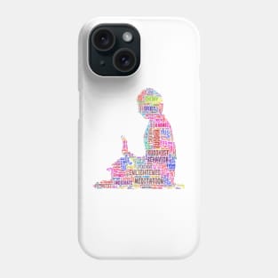 Buddha Travel Text Word Cloud Phone Case